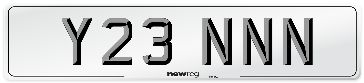 Y23 NNN Number Plate from New Reg